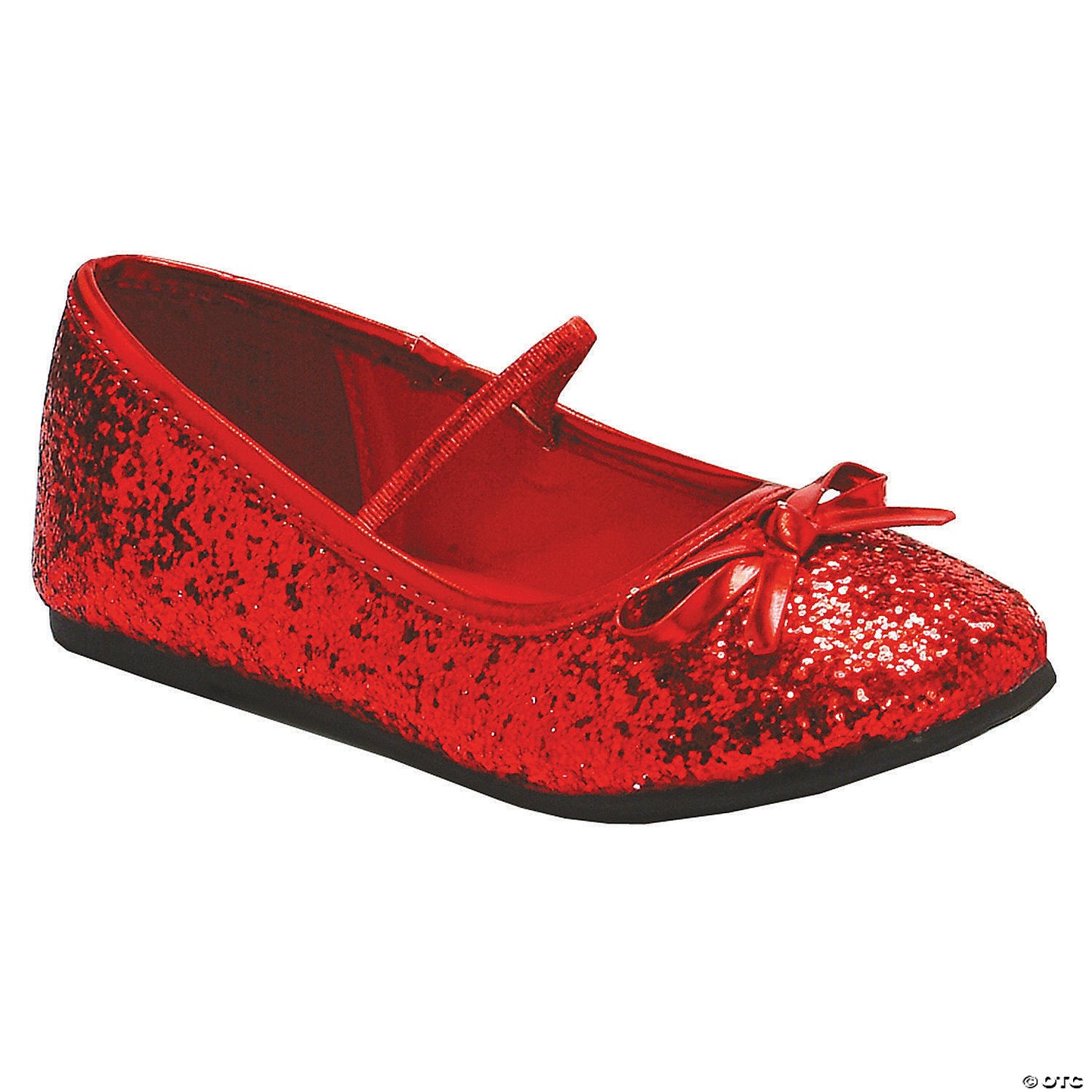 FLAT BALLET GLITTER CH RED LG