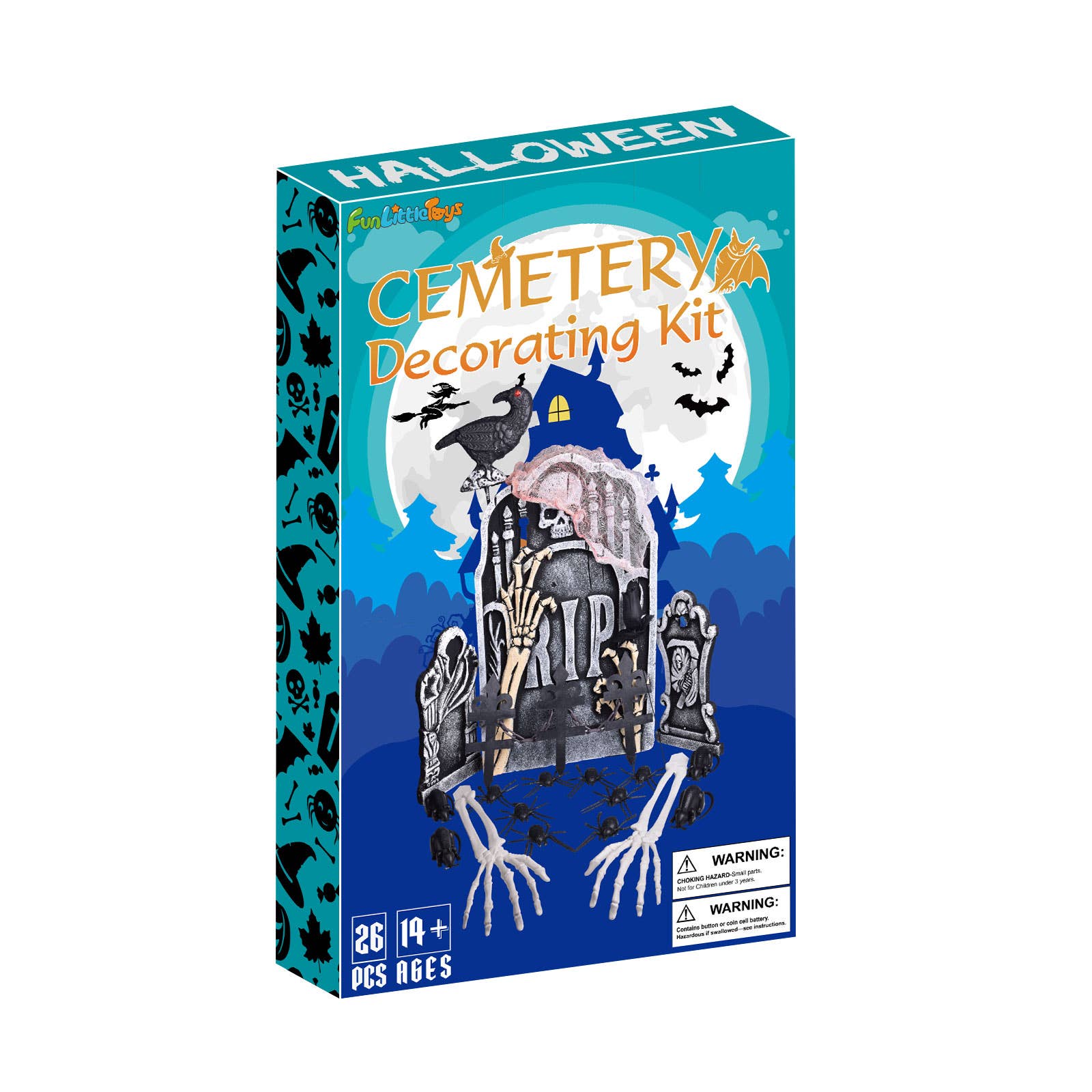 Fun Little Toys - 26 Pcs Outdoor Halloween Decorations Tombstone Set - Dr. Hyde's Laboratory