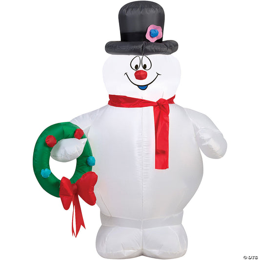 FROSTY HOLDING WREATH AIRBLOWN