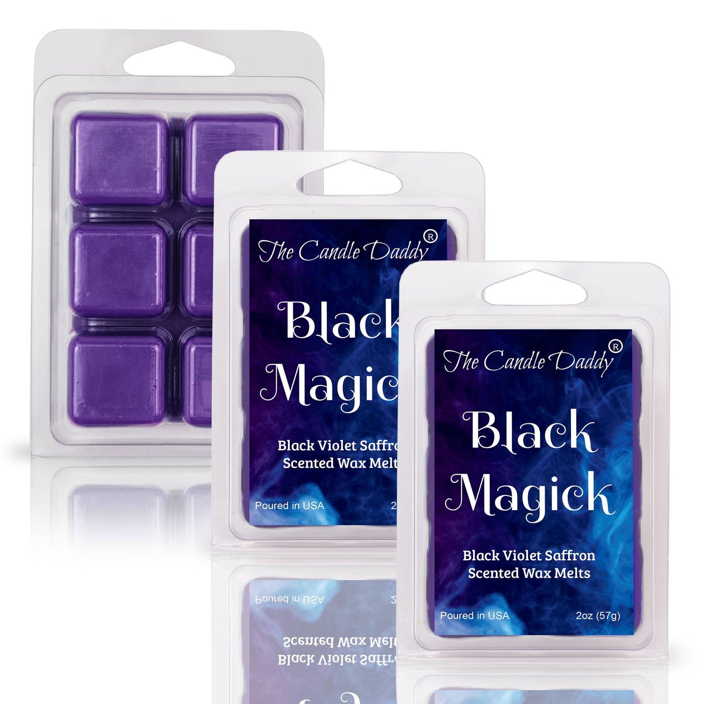 The Candle Daddy - BLACK MAGICK - BLACK VIOLET SAFFRON SCENTED WAX MELT