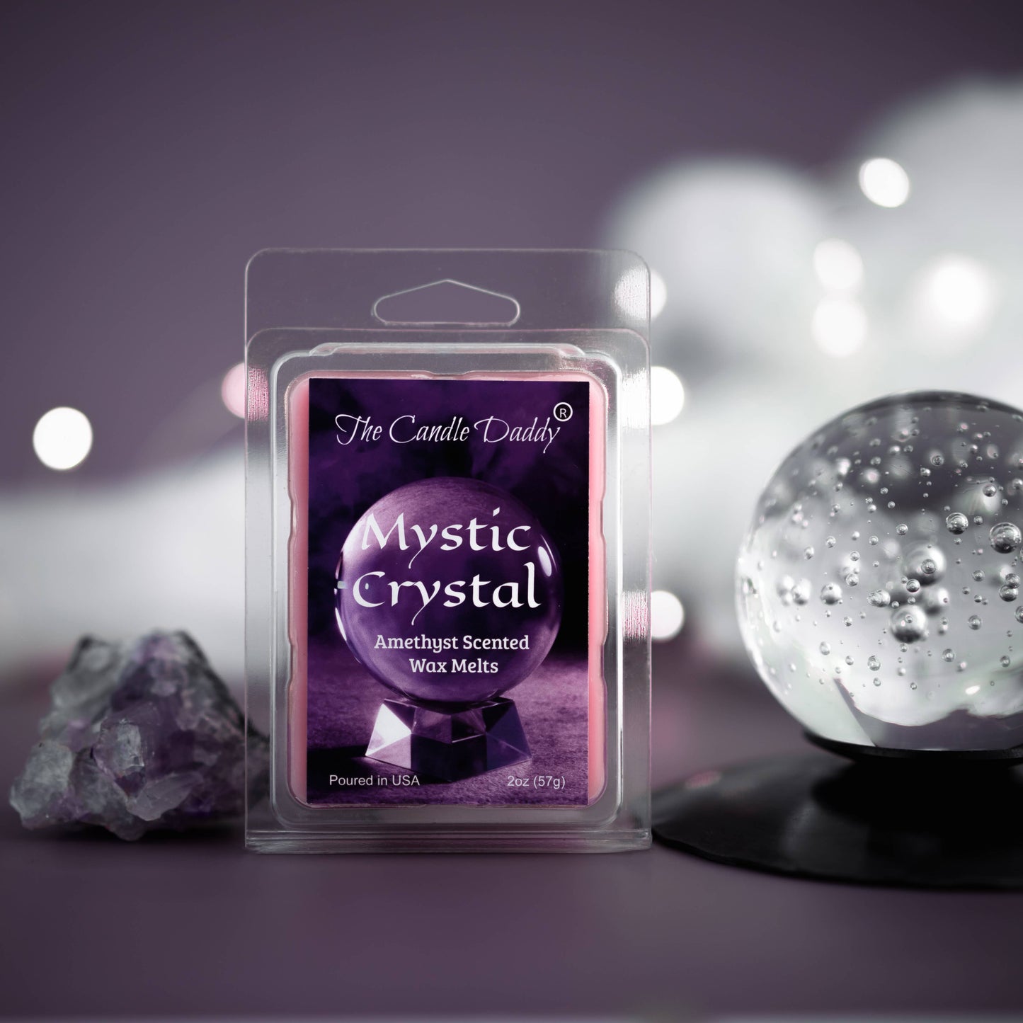 The Candle Daddy - MYSTIC CRYSTAL - AMETHYST CRYSTAL SCENTED WAX MELT
