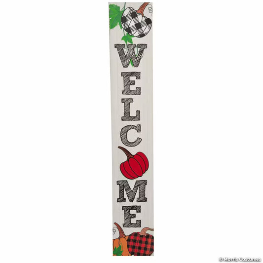 4 Ft. Fall Pumpkins Welcome Wood Porch Sign