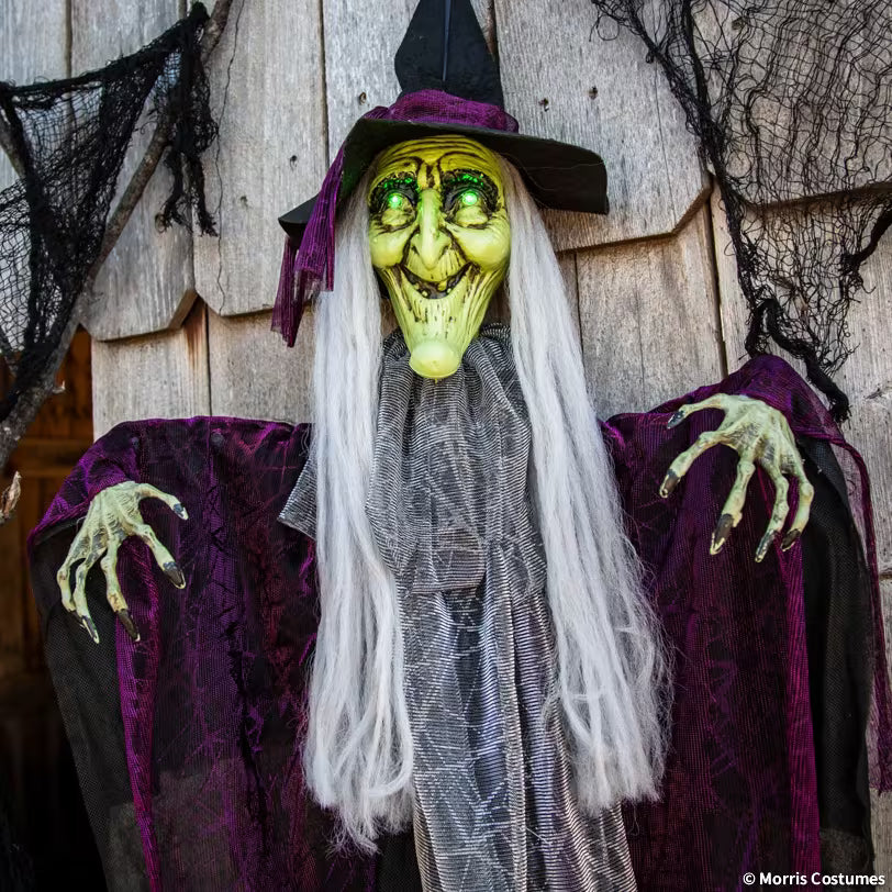 4 FT HANGING LIGHT UP WITCH W/SOUND