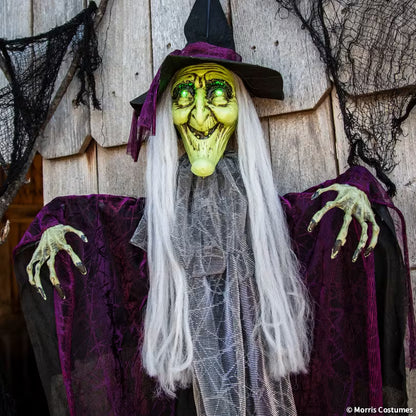 4 FT HANGING LIGHT UP WITCH W/SOUND