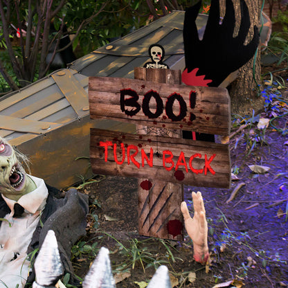 Fun Little Toys - 8pcs Halloween Yard Signs Bloody Hand - Dr. Hyde's Laboratory
