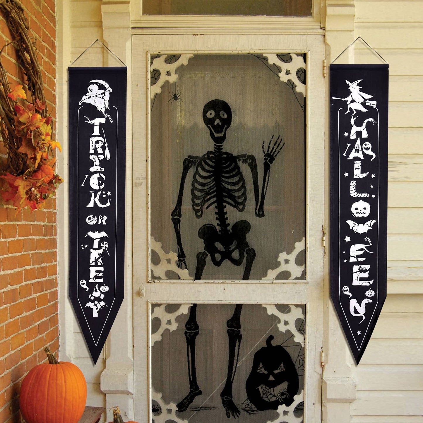 Fun Little Toys - Halloween Outdoor Hanging Porch Signs Decor Door Signs