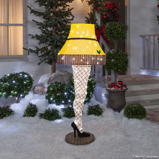 3D HOLIDAY LIGHTED TINSEL LEG LAMP-60"