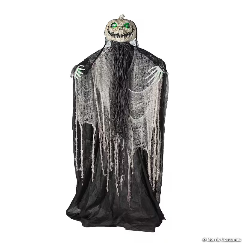5 Ft. 6” Green Light-Up Standing Pumpkin Man