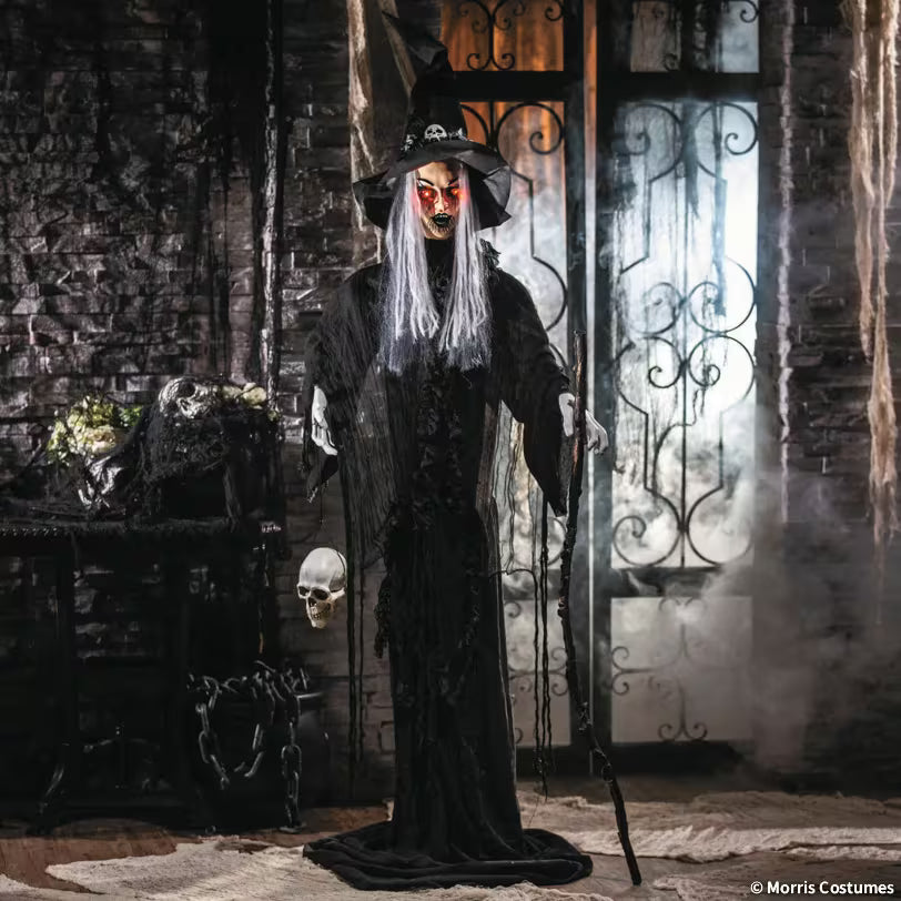 5.5FT STANDING ANIMATED WITCH