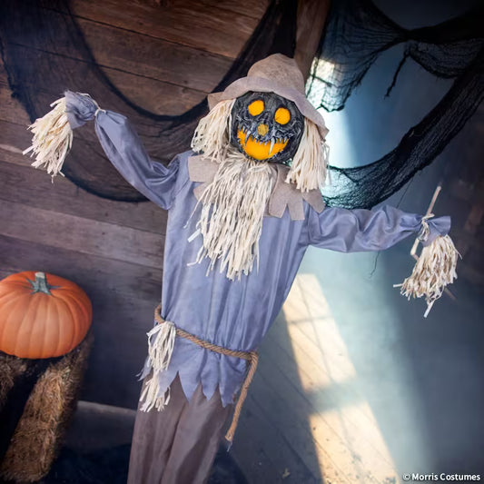 5.5 FT ANIMATED PUMPKIN SCARECROW