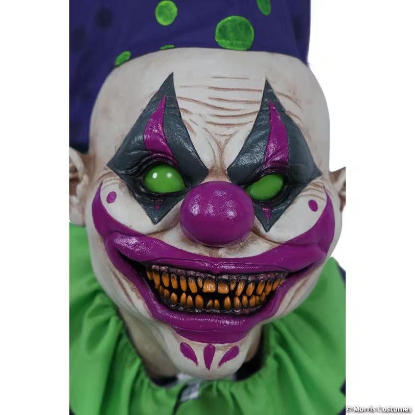 5 Ft. Animated Light-Up Upside-Down Clown with Jack-O'-Lantern
