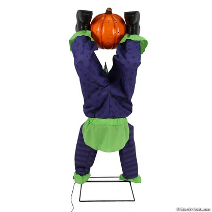 5 Ft. Animated Light-Up Upside-Down Clown with Jack-O'-Lantern