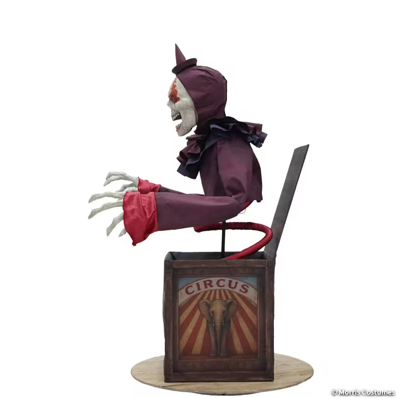 5 Ft. Skeleton Clown Mechanical Jack-in-the-Box