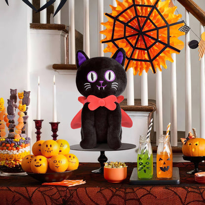 Fun Little Toys - Halloween Cat Plush Cloak - 8 Inches