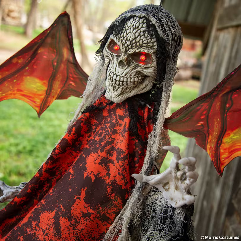 5FT HANGING ANIMATED REAPER WITH WINGS