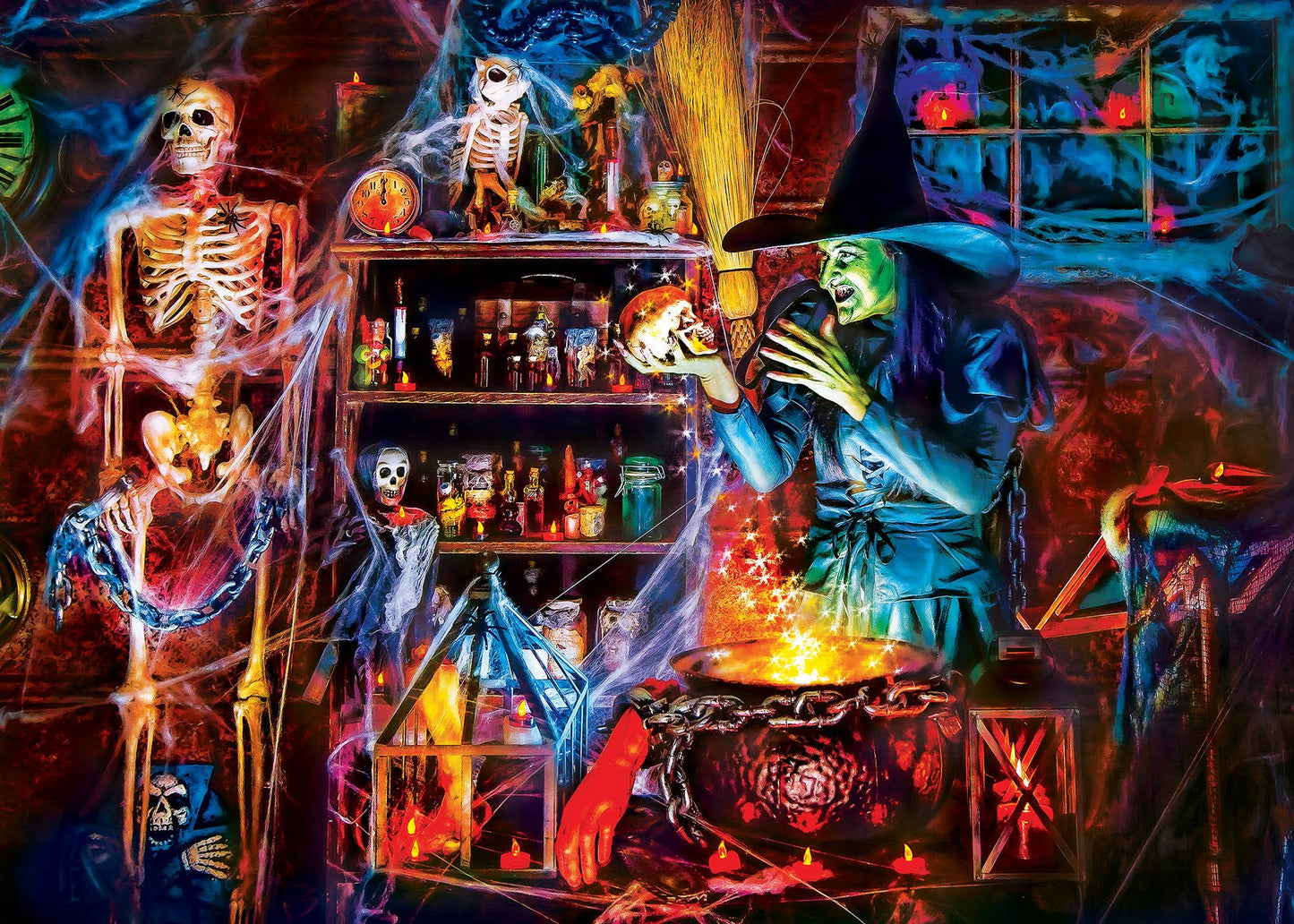 Masterpieces Puzzles - Glow in the Dark - On a Scary Night in October 500 pc Puzzle