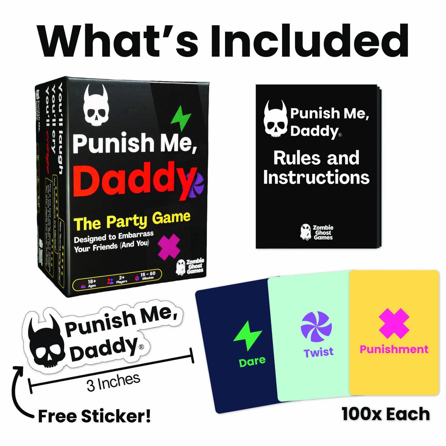 Zombie Ghost Games - Punish Me, Daddy Party Game with Over 1,000,000 Combinations