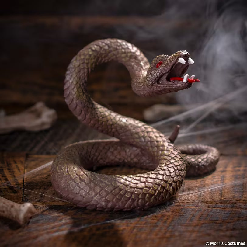 6" Coiled & Poised Resin Snake