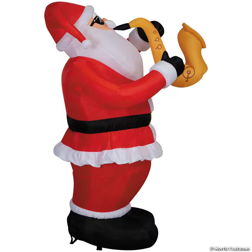 ANIMATED AIRBLOWN SANTA W SAXOPHONE
