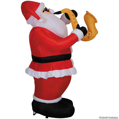ANIMATED AIRBLOWN SANTA W SAXOPHONE