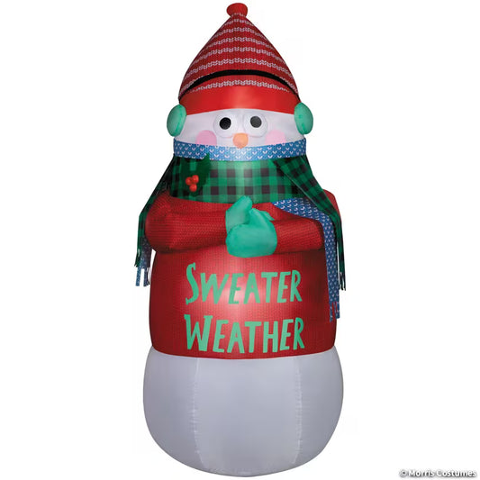 ANIMATED AIRBLOWN SHIVERING SNOWMAN
