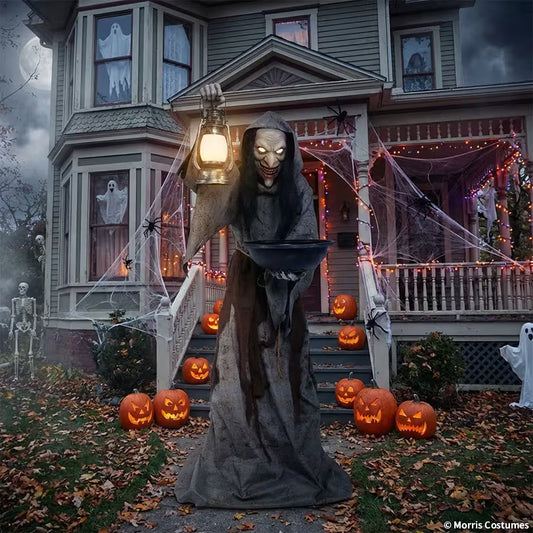 6 Ft. Animated Light-Up Mildred the Wicked Witch Halloween Decoration