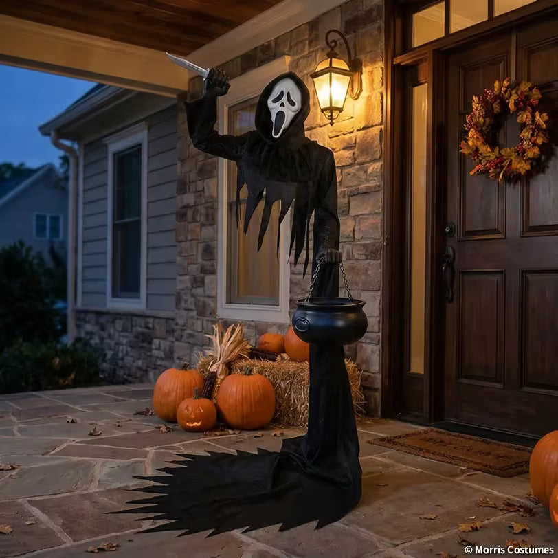 6 Ft. Ghost Face® Illusionary Figure with Cauldron Halloween Decoration
