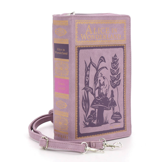 COMECO INC - Vintage Midsize Book Clutch Bag Alice in Wonderland Book