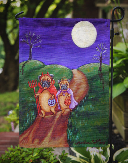 Trick or Treat Halloween Pug Garden Flag – Decorative Outdoor Yard Flag