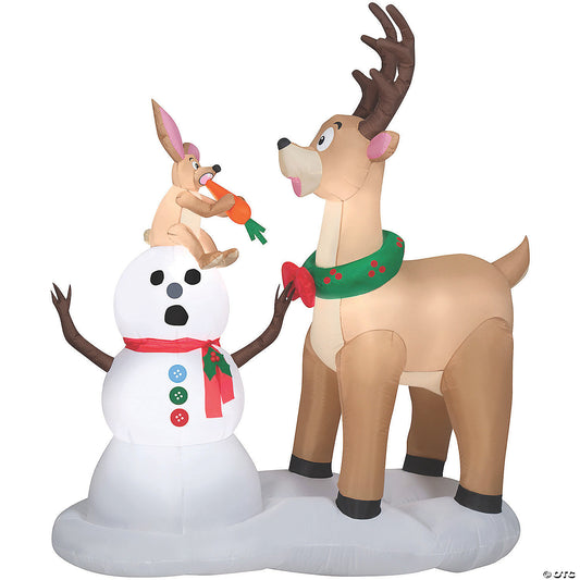 AIRBLOWN CARIBOU SNOWMAN LARGE