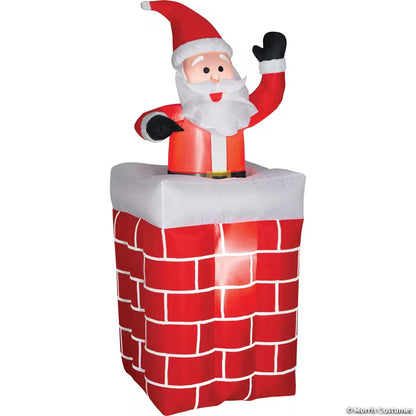 Santa Chimney Airblown Inflatable Christmas Decoration