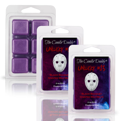 The Candle Daddy - UNLUCKY #13 - BLACK BOUQUET SCENTED HORROR MOVIE WAX MELT