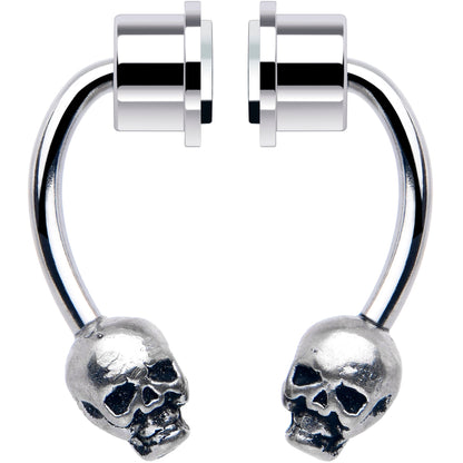 Skull Magnetic Septum Ring Horseshoe Non-Pierced Fake Nose Ring
