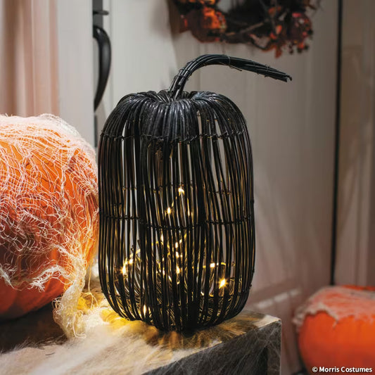 PLASTIC RATTAN PUMPKIN