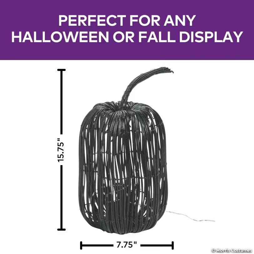 PLASTIC RATTAN PUMPKIN