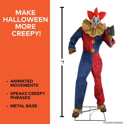 7 Ft. 3" Animated The Axe-Wielding Clown