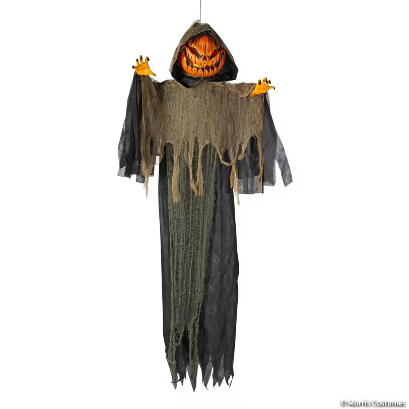 7 FT HANGING BIG PUMPKINW/LIGHT