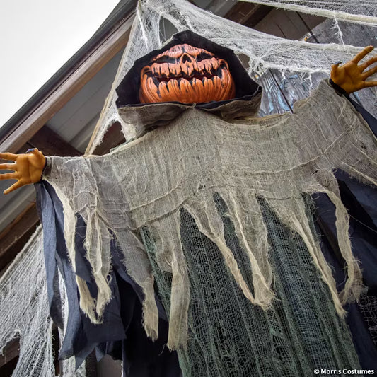 7 FT HANGING BIG PUMPKINW/LIGHT