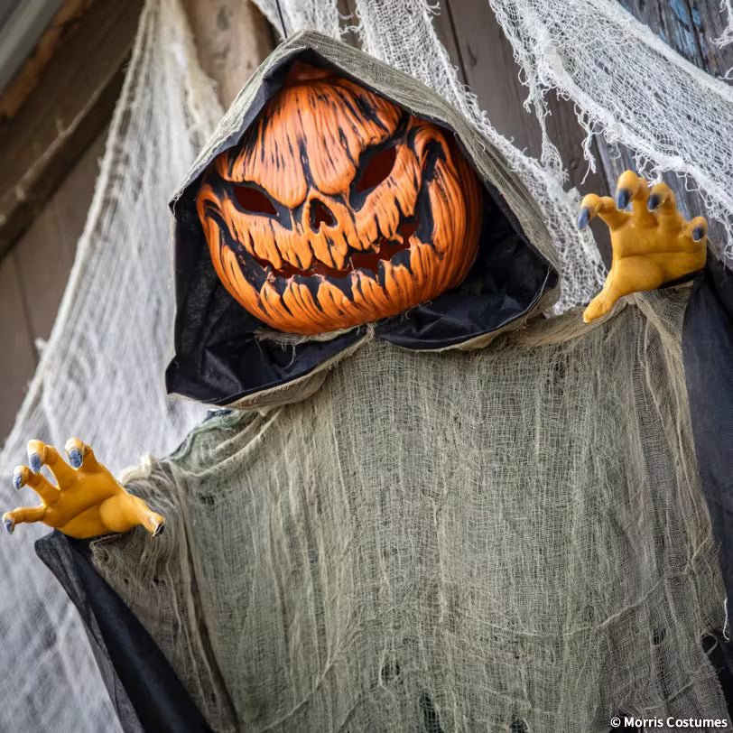 7 FT HANGING BIG PUMPKINW/LIGHT