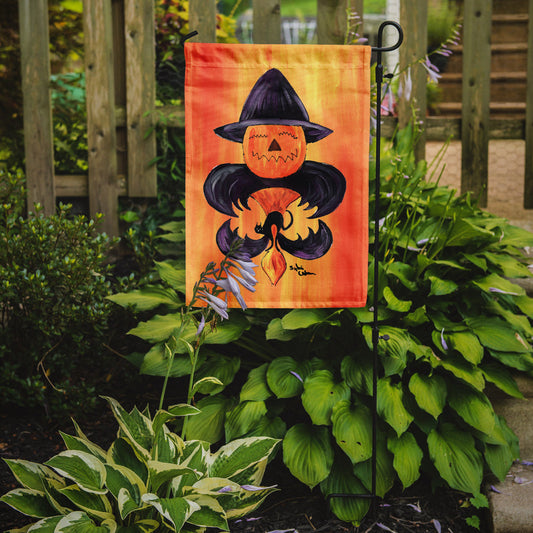 Halloween Pumpkin Bat Fleur de lis Garden Flag – Decorative Outdoor Yard Flag 8183GF
