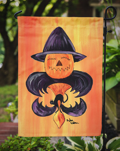 Halloween Pumpkin Bat Fleur de lis Garden Flag – Decorative Outdoor Yard Flag 8183GF