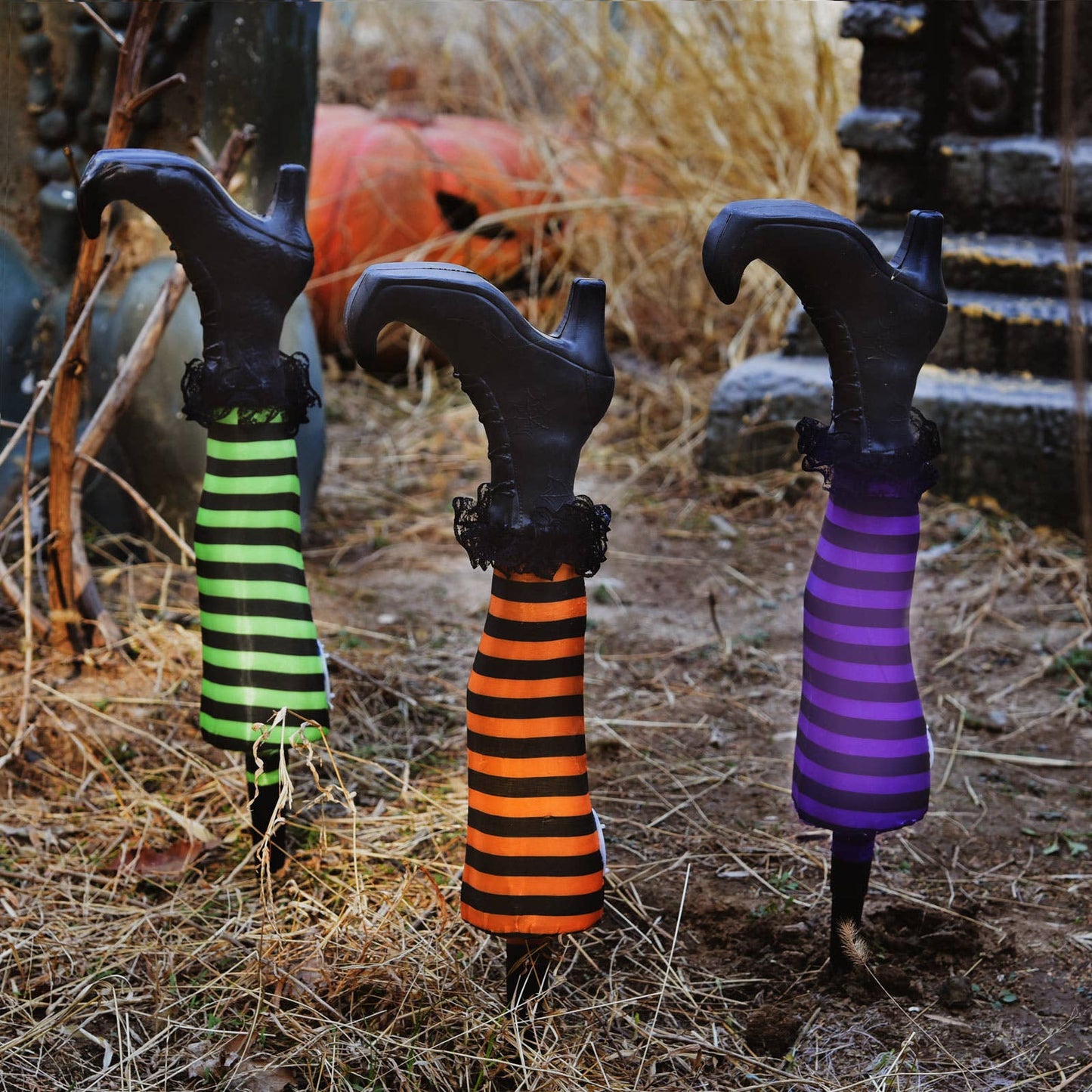 Fun Little Toys - 3 PCs Halloween Witch Leg Lights