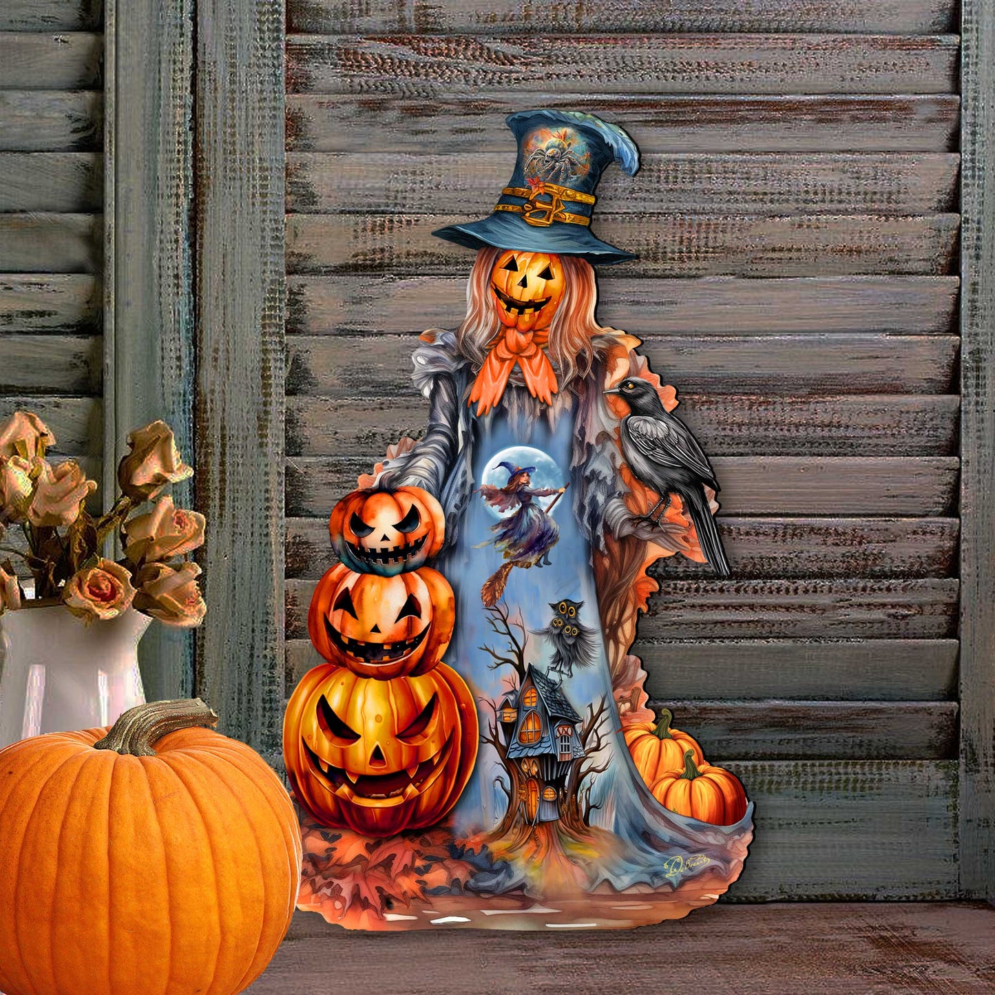 Halloween Pumpkin Holiday Door Décor by G. DeBrekht - Halloween Décor - 8652796H