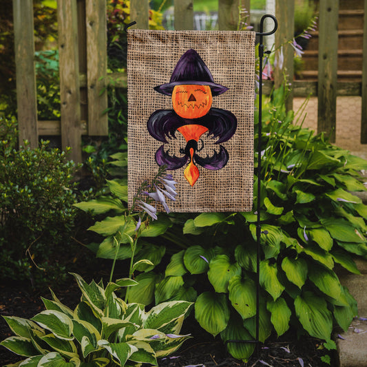 Halloween Pumpkin Bat Fleur de lis Garden Flag – Decorative Outdoor Yard Flag 8748GF
