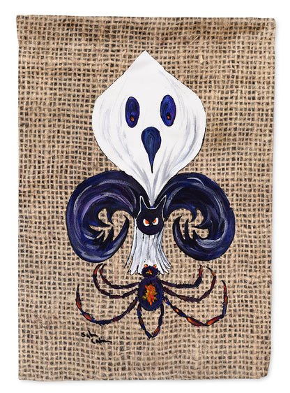 Halloween Ghost Spider Bat Fleur de lis Garden Flag – Decorative Outdoor Yard Flag