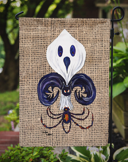 Halloween Ghost Spider Bat Fleur de lis Garden Flag – Decorative Outdoor Yard Flag