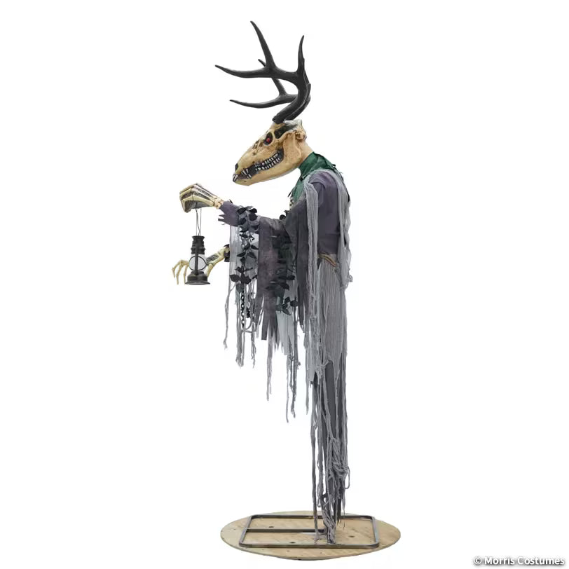 8 Ft. 2" Animated Skeleton Forest Creature with Horns