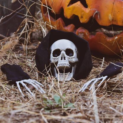Fun Little Toys - 6 Pcs Halloween Skeleton Stakes Pumpkin Outdoor Decorations
