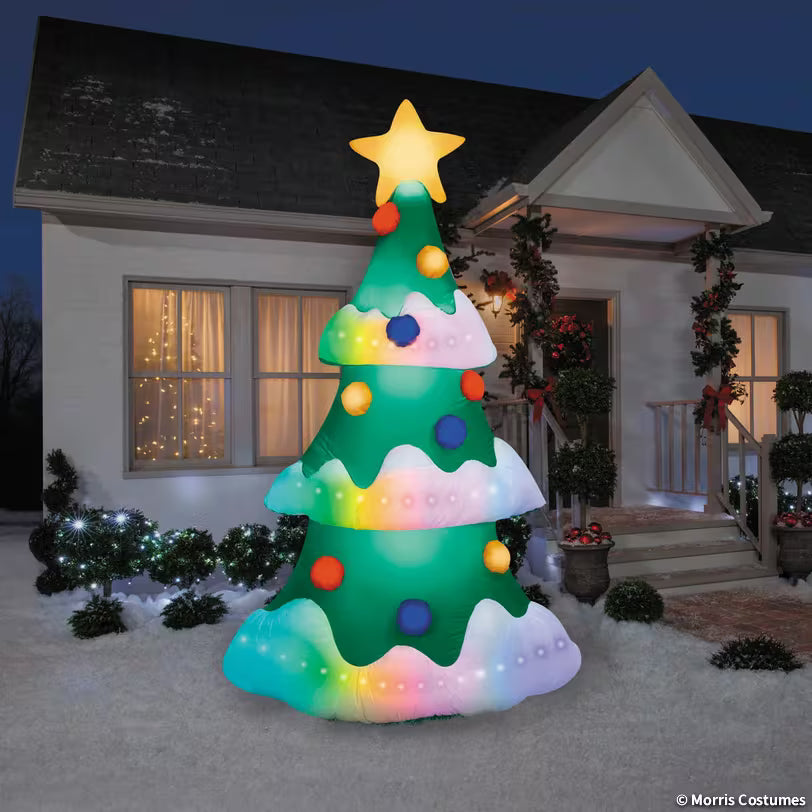 Rainbow Wave Christmas Tree Airblown Inflatable Decoration