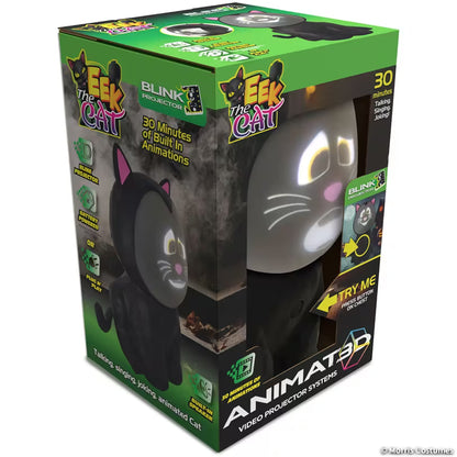 ANIMAT3D Eek the Cat 3D Animated Light-Up Black Cat Halloween Decoration